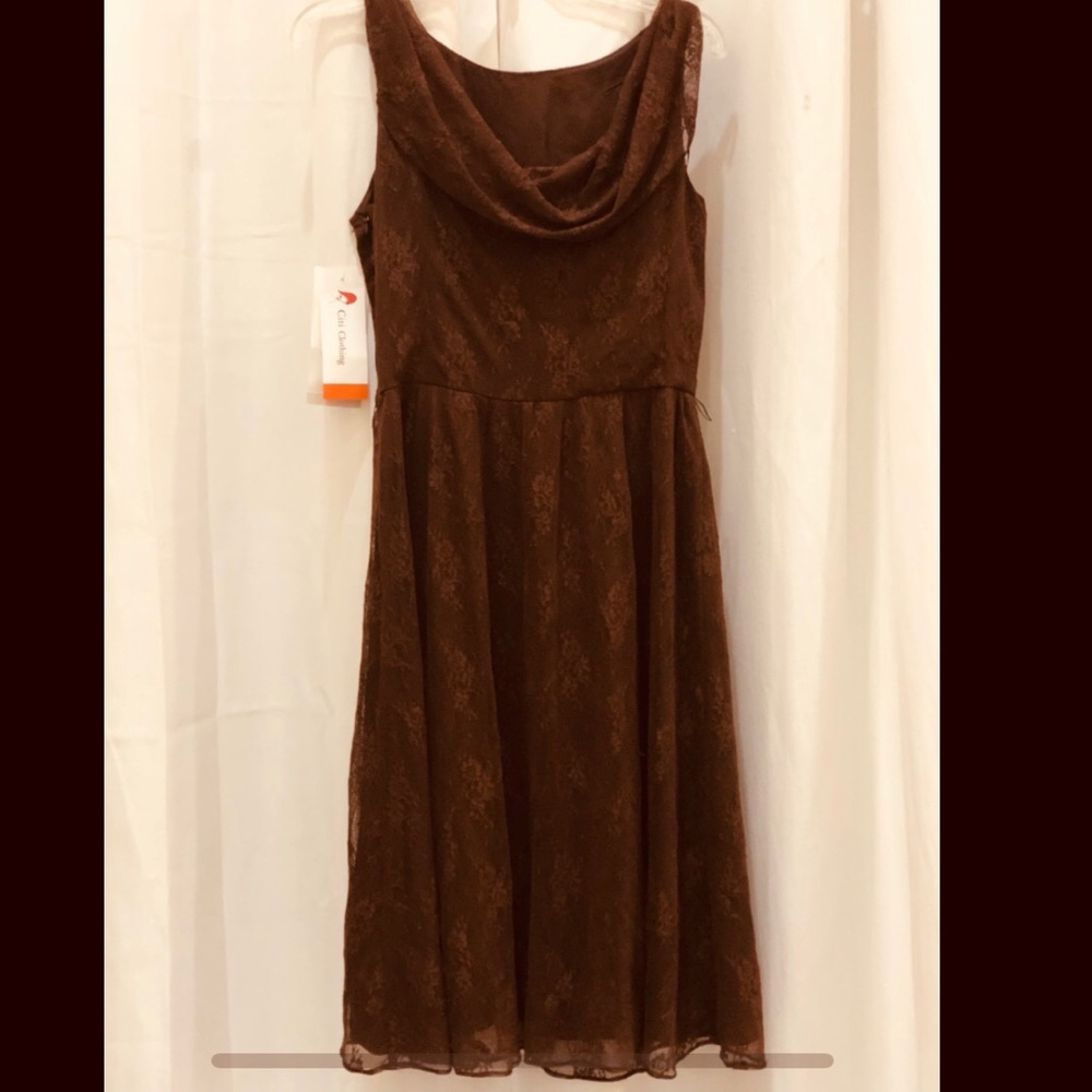 BRAND NEW Citi Clothing Brown Lace Dress Size 8